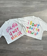 Hearujoy Cotton Aesthetic Color Letter Print White O Neck T-Shirts Women's Classic Simple Casual Summer Comfortable y2k Short Sleeve Tops